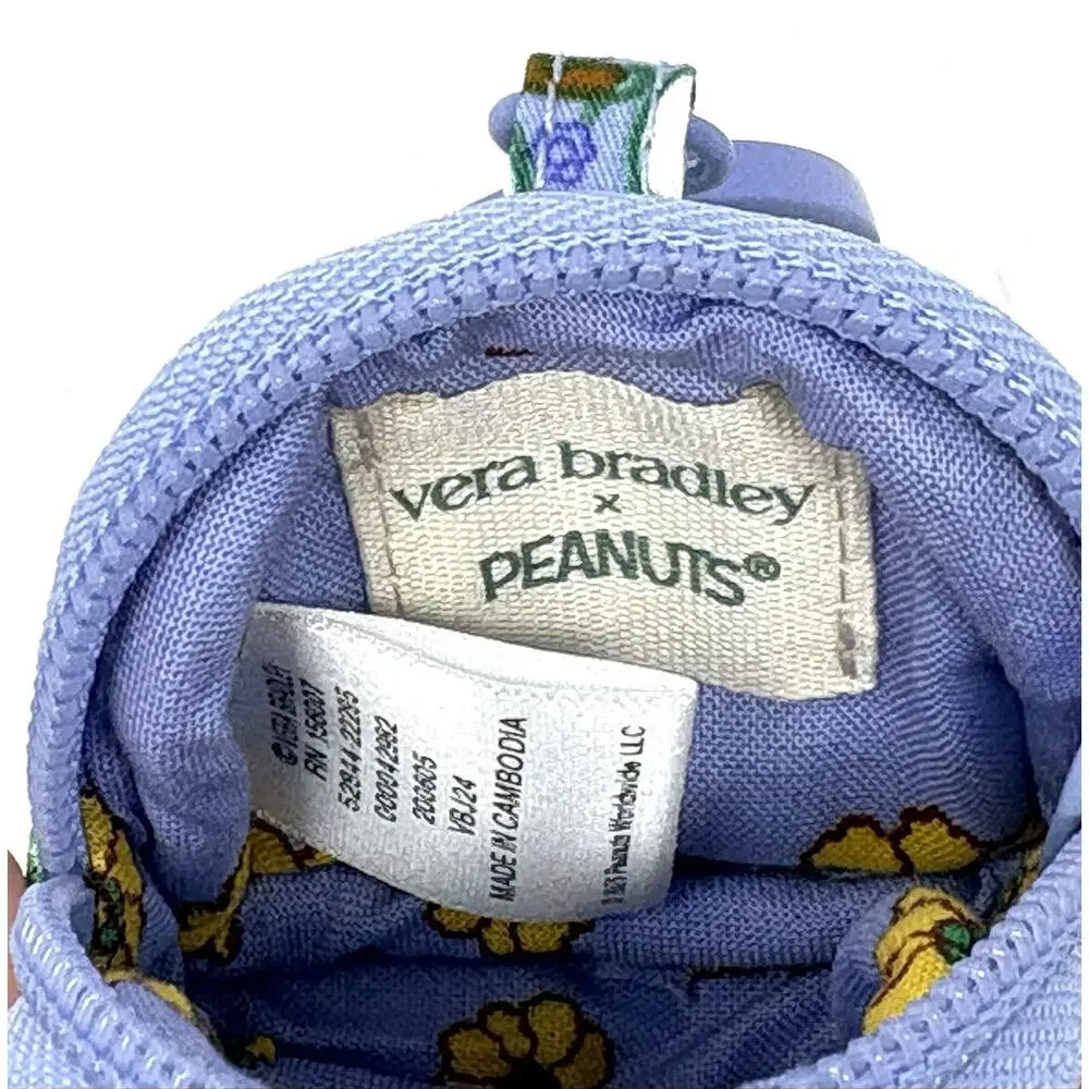 Vera Bradley Peanuts Pals Bag Charm for Airpods Marcy Snoopy Charlie Brwn NWOT